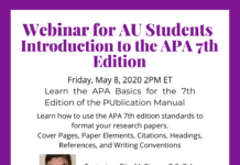 AU Student Webinar – Intro to APA 7