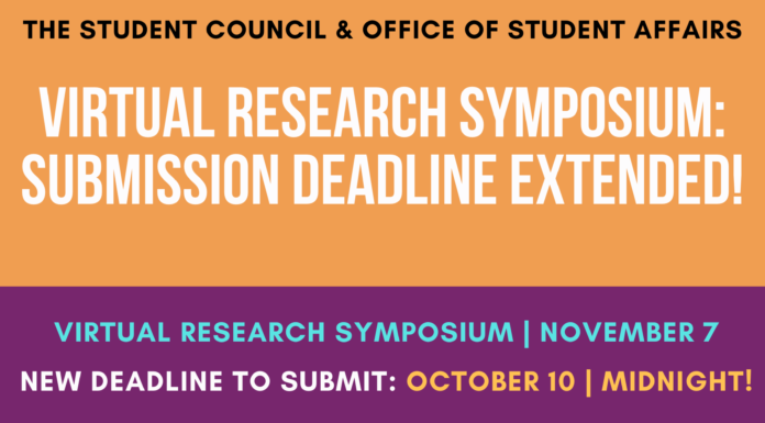 Student Virtual Research Symposium – Abstract Submission Extension to October 10, 2020