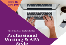 Professional Writing and APA Style Webinar