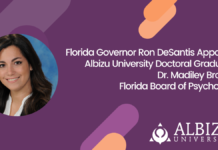 Florida Governor Ron DeSantis Appoints Albizu University Doctoral Graduate Dr. Madiley Broz to Florida Board of Psychology