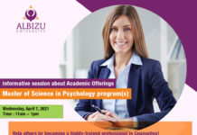 Informative session about Academic Offerings: Master of Science in Psychology