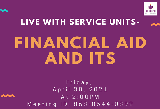 Meet with Educational Technology and Financial Aid – Live Virtual Session