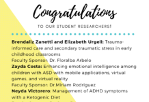 Congratulations to our Student Researchers!