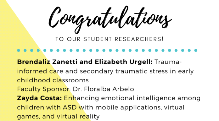 Congratulations to our Student Researchers!