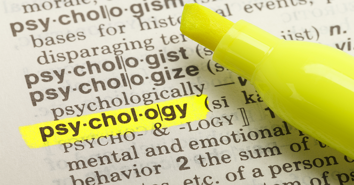 Highlighter highlighting the word psychology