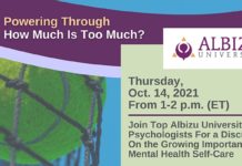 Albizu University Discussion: Sports Psychology and Mental Health Pressure – Live Webinar Thursday, October 14th