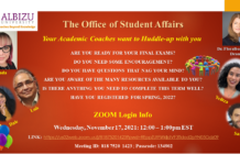 Student Huddle – Get ready for finals!