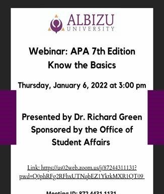 APA 7th Edition Webinar – Know the Basics