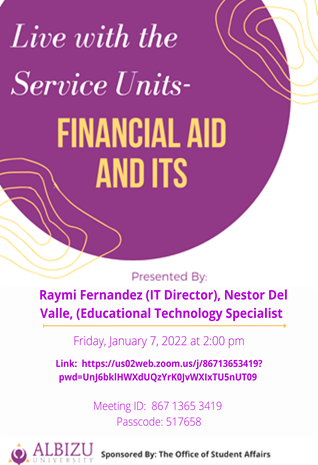 Meet with Financial Aid and IT
