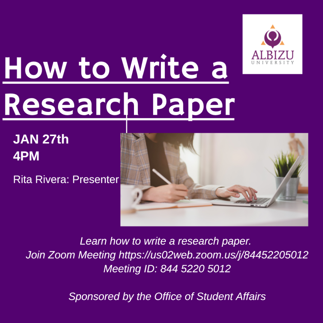 research paper writing workshop 2021