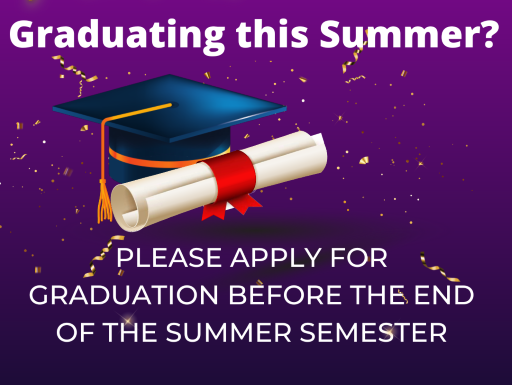 Don’t forget to Apply for Graduation