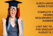 Deadline to Apply for Graduation is August 8
