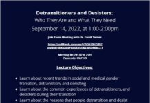 Detransitioners and Desisters: Who They Are and What They Need