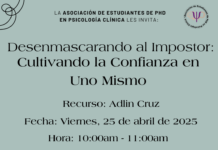 Asociación de Estudiantes de PhD Psicología Clínica invita: